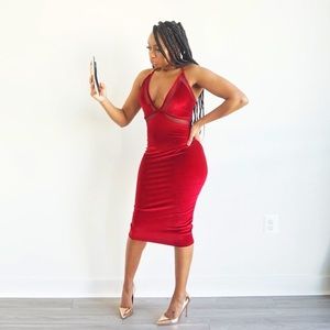 Red Velvet Dress
